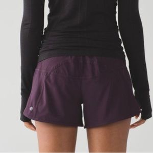 Lululemon Tracker Short IV (4") size 8 Black Cherry